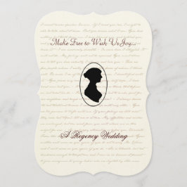 Retrato de invitación a boda de Jane Austen Regenc