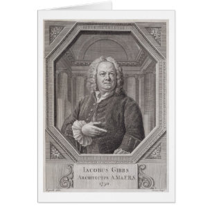 Retrato de James Gibbs (1682-1754) de los 'planes,