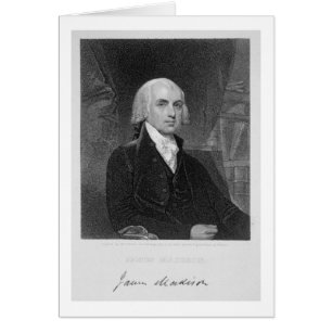 Retrato de James Madison, grabado por William A.