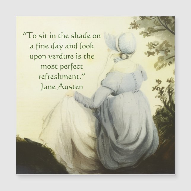Retrato de Jane Austen + cita (Anverso)
