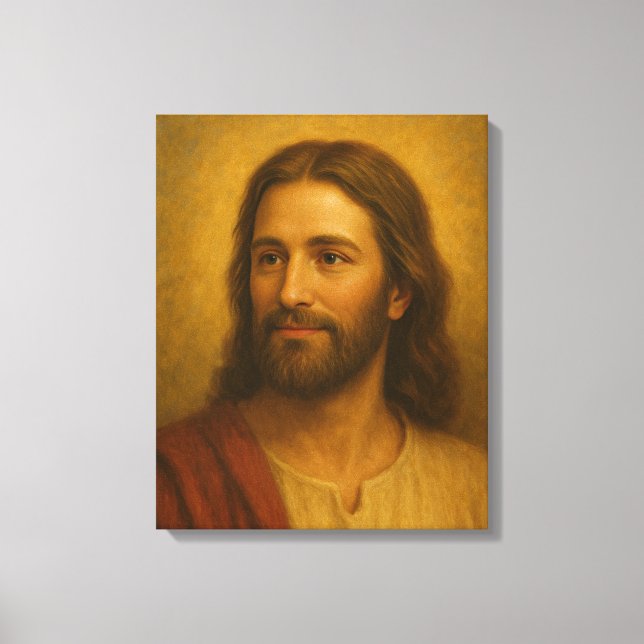 Retrato de Jesucristo #2™ LDS Lienzo de arte de pa (Anverso)
