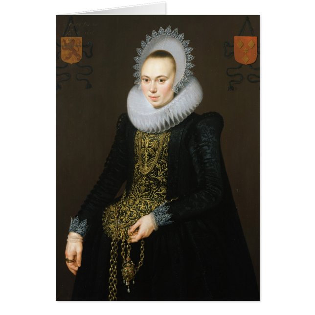 Retrato de Justina van Teylingen, 1616 (Frente)