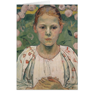 Retrato de Kathe von Bach el en el jardín
