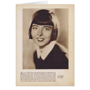 Retrato de la actriz silenciosa de cine Colleen Mo