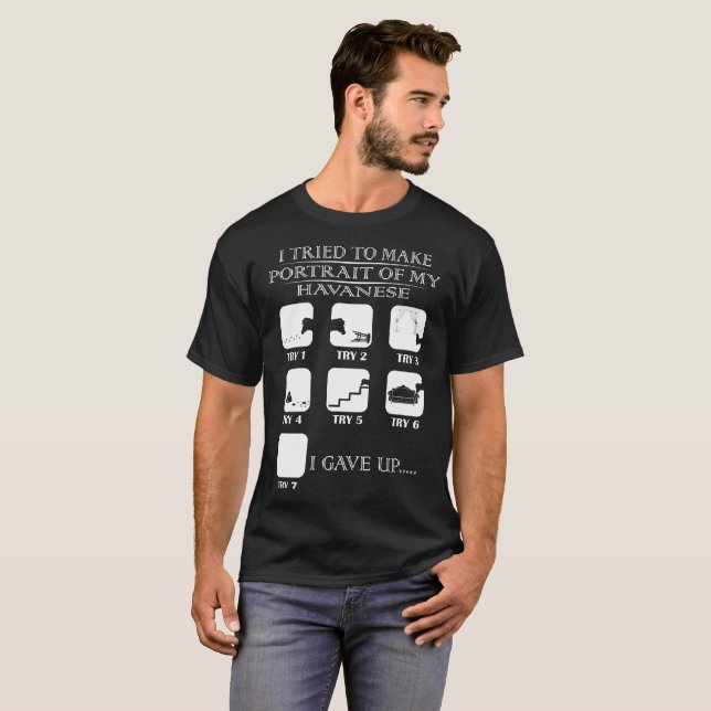 Retrato de la camiseta dañosa divertida del perro (Anverso completo)