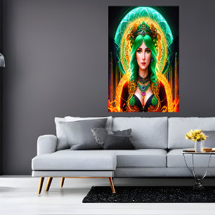 Retrato de la diosa celta Abnoba Arte IA