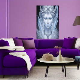Retrato de la diosa del hielo | Poster de arte de 