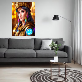 Retrato de la diosa griega de Atenas | Arte IA