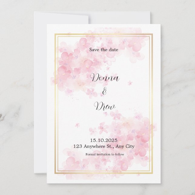 Retrato de la invitación a la boda (Anverso)