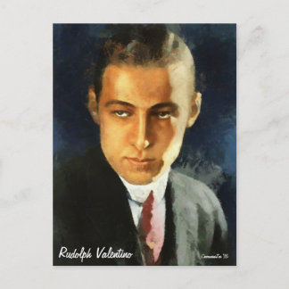 Retrato de la postal de arte Rudolph Valentino