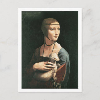 Retrato de la postal de Cecilia Gallerani