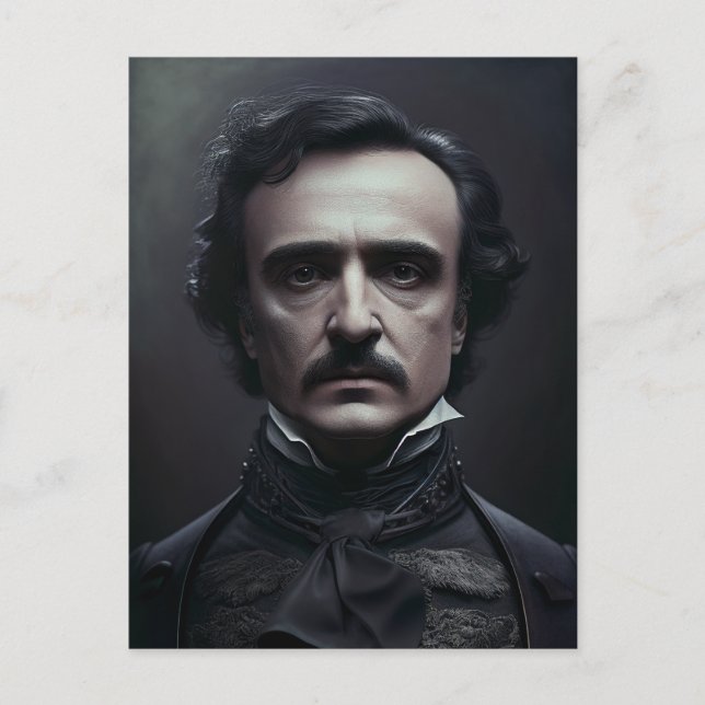 Retrato de la postal de Edgar Allan Poe (Anverso)