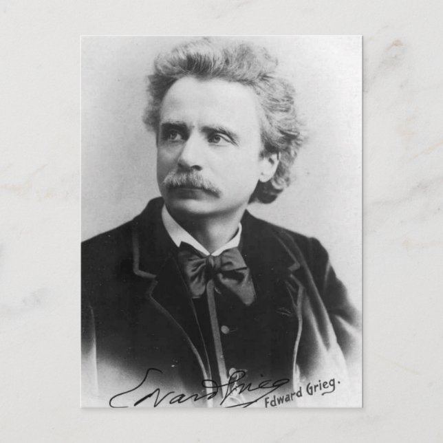 Retrato de la postal de Edvard Grieg (Anverso)