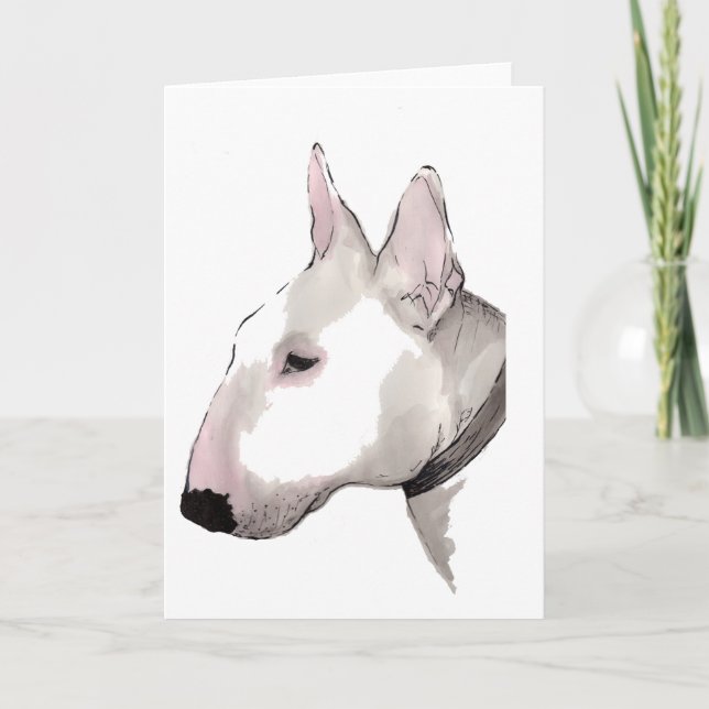 retrato de la tarjeta de bull terrier del inglés (Anverso)