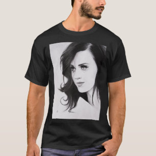 Retrato de lápiz Perry Katy. Camiseta clásica