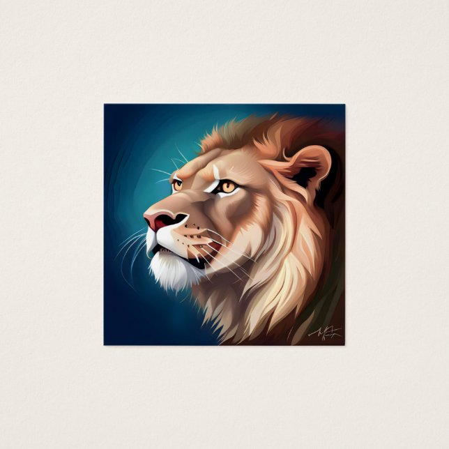 Retrato de león de lado posado-56557 (Anverso)