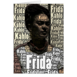 Retrato de letras de Frida Kahlo