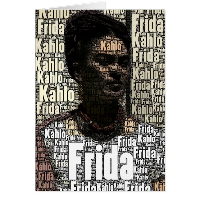 Retrato de letras de Frida Kahlo (Frente)