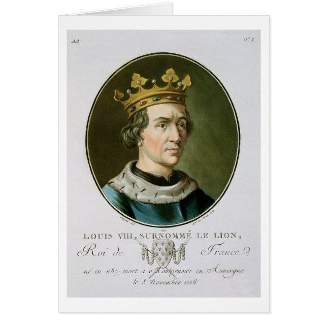 Retrato de Louis VIII, llamado "Le Lion", rey de (Frente)