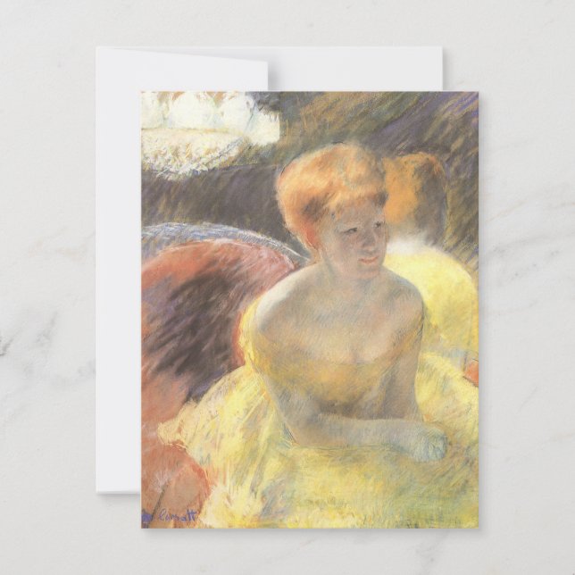 Retrato de Lydia en la Ópera por Mary Cassatt (Anverso)