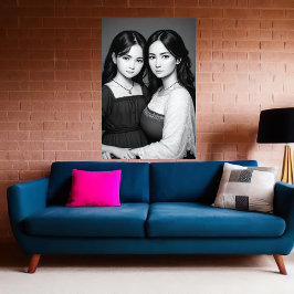 Retrato de madre e hija | Arte IA