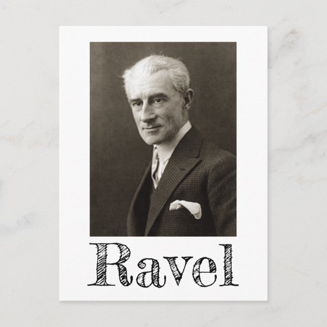 Retrato de Maurice Ravel (c. 1925) Tarjeta postal (Anverso)