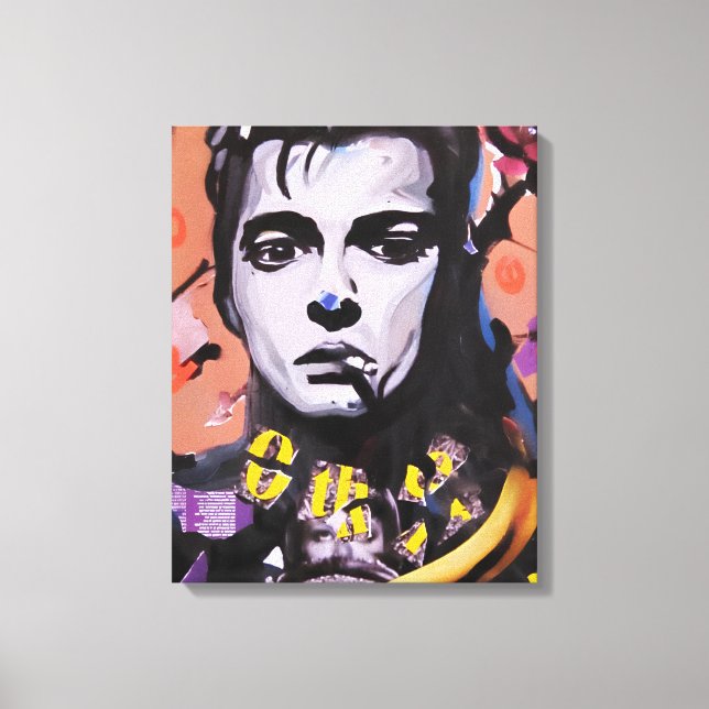 Retrato de Medios Mixtos - Lienzo de Acrílico y Co (Anverso)