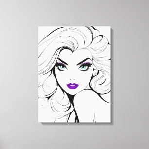 Retrato de moda del arte femenino