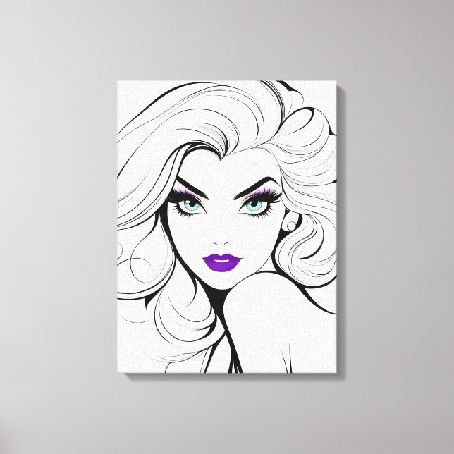 Retrato de moda del arte femenino (Anverso)