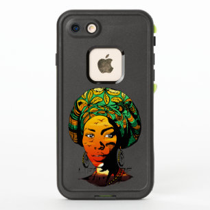 Retrato de mujer africana con puesta de sol