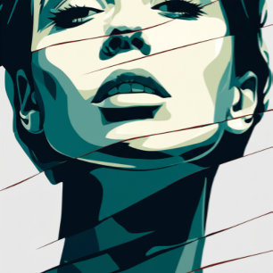 Retrato de mujer de arte moderno