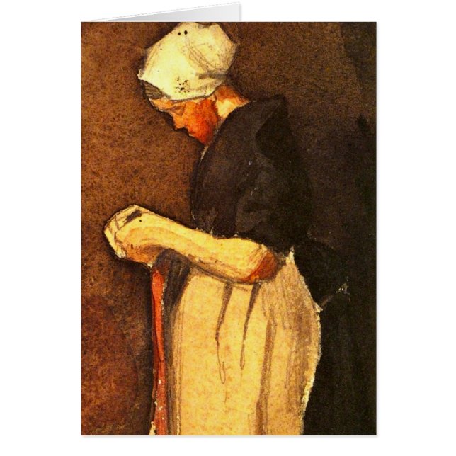 Retrato de mujer de Scheveningen por Vincent van G (Frente)
