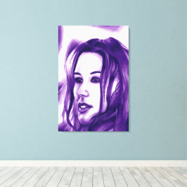 Retrato de mujer gente púrpura Arte Original