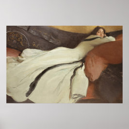 Retrato de mujer pintando arte clásico
