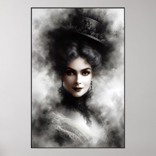 Retrato de mujer victoriana misteriosa Arte