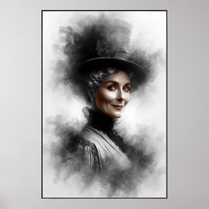 Retrato de mujer victoriana misteriosa Arte