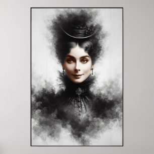 Retrato de mujer victoriana misteriosa Arte