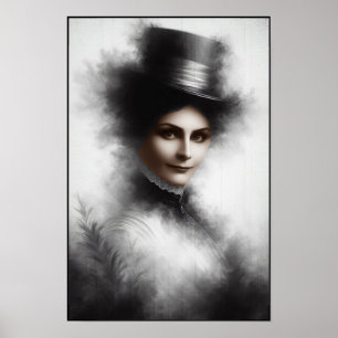 Retrato de mujer victoriana misteriosa Arte