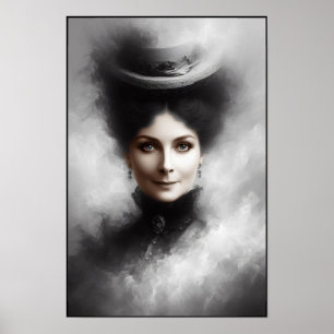 Retrato de mujer victoriana misteriosa Arte