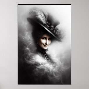 Retrato de mujer victoriana misteriosa Arte