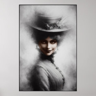 Retrato de mujer victoriana misteriosa Arte