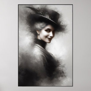Retrato de mujer victoriana misteriosa Arte