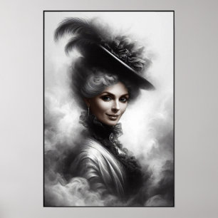 Retrato de mujer victoriana misteriosa Arte