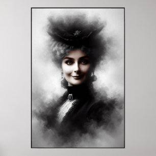 Retrato de mujer victoriana misteriosa Arte