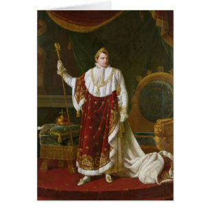 Retrato de Napoleon en sus trajes de la coronación