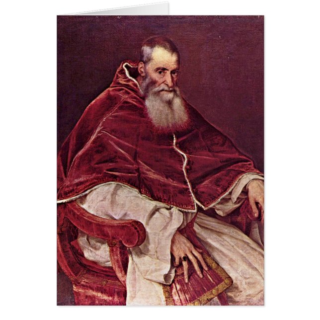 Retrato de Paul Iii. Por Titian (Frente)