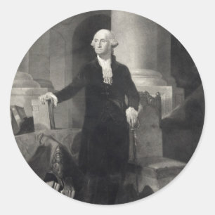 Retrato de pegatinas de George Washington