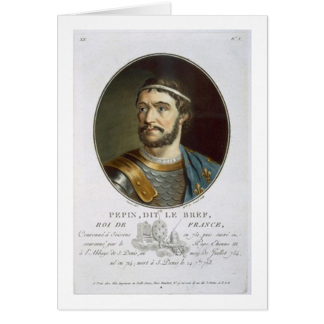 Retrato de Pepin, llamado "Le Bref", rey del (Frente)