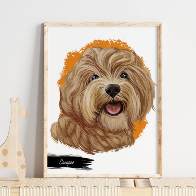 Retrato de perro de Cavapoo | Impresión de Mascota (Subido por el creador)