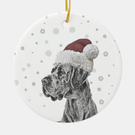 Retrato de perro y adorno de impresión de pata
